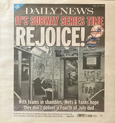 07/2025**MLB**SUBWAY SERIES⭐️NY METS vs. NY YANKEES ARTICLES - Image 1 of 4