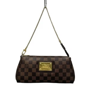 Auth LOUIS VUITTON Eva N55213 Ebene Damier DU0120 Handbag Damier Canvas - Picture 1 of 20
