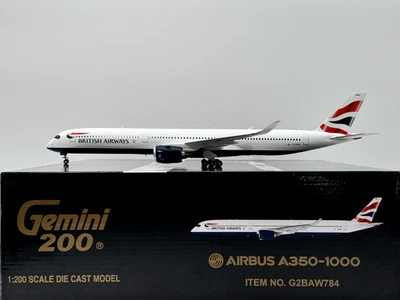 Gemini Jets 1:200 British Airways Airbus A350-100 G-XWBA Union Jack G2BAW784 - Image 1 of 2