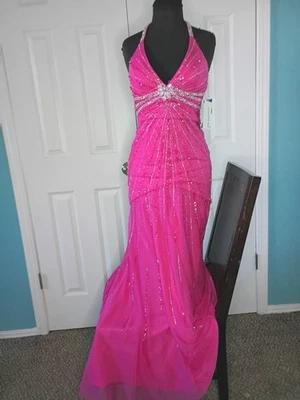 Maxi Vestido Fucsia Colección Sean Tiene Algunos Defectos Con Etiquetas Envío Gratis Talla 6 Foto 1 de 4