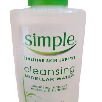 Desmaquillante de agua micelar limpiador de piel sensible simple 6,7 fl oz Foto 1 de 4