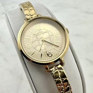 Liz Claiborne Watch Women’s Gold Tone Animal Print Bangle Bracelet, New Battery - Picture 1 of 14
