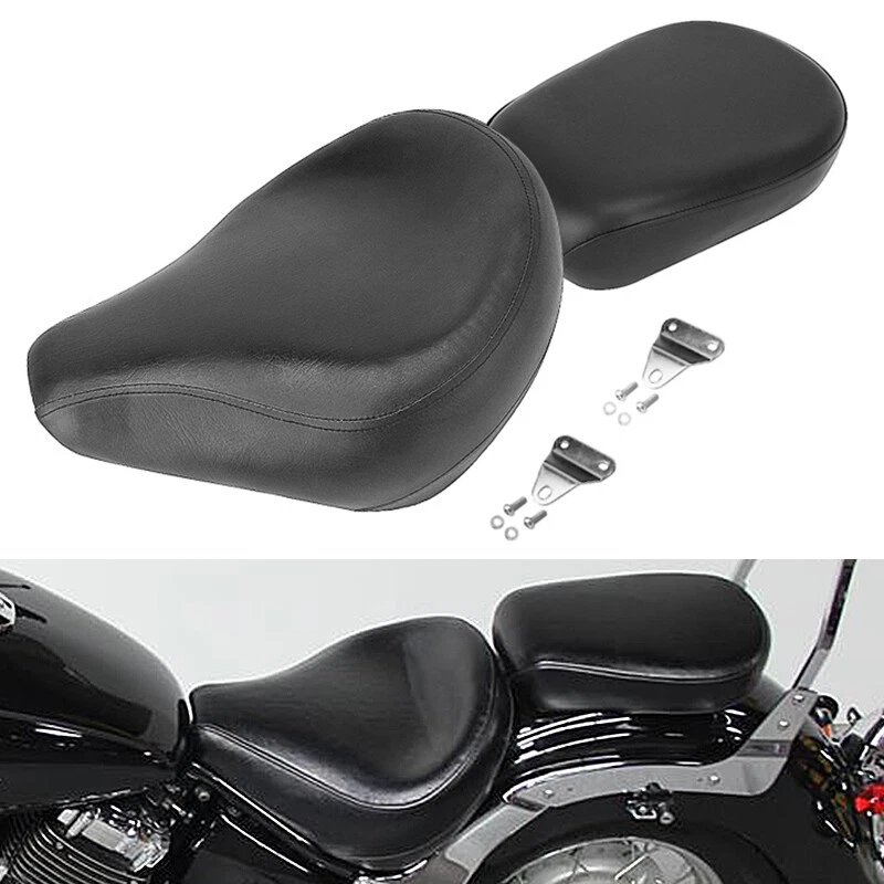 Front Driver Seat + Rear Seat For Yamaha V Star 650 XVS650 Custom 1998-2010 - Imagem 1 de 4