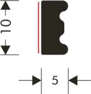 Verglasungsdichtung selbstklebend Kronenprofil 10x5mm VD-655 schwarz - Bild 1 von 8