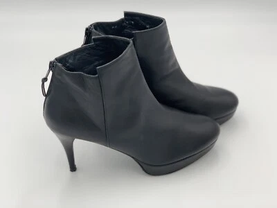 Stuart Weitzman Woman's Black High Heel Platform Booties Size 8 M  - Image 1 of 4