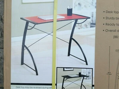 Escritorio reversible Office Star Products Trace negro/rosa - Nuevo en caja Foto 1 de 2