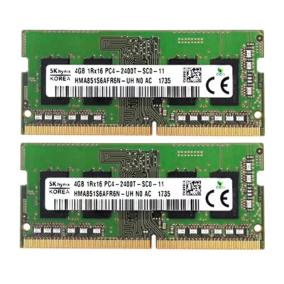 Hynix 8GB 2X4GB DDR4 2400MHz PC4-19200 260-Pins SODIMM Memory Ram HMA851S6AFR6N - Image 1 of 4