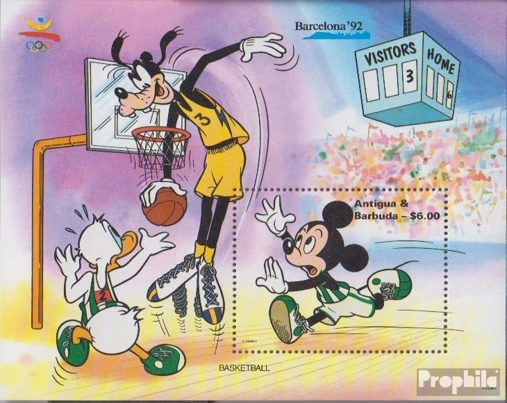 antigua and Barbuda block225 mint/MNH 1992 Walt-Disney-Figures - Изображение 1 из 1