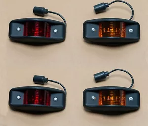 Humvee side marker light kit (4) LED BLACK 24V - Picture 1 of 4