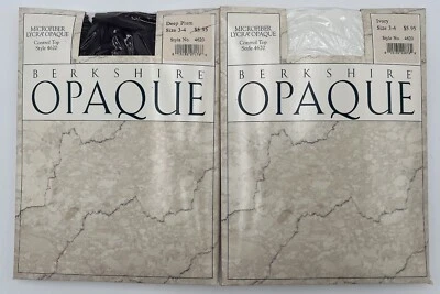 Lot 2 BERKSHIRE Opaque Microfiber Control Top Pantyhose Sz 3 Style 4620 - Image 1 of 4