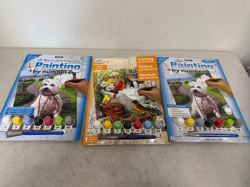 Lot of  3 Royal & Langnickel Painting by Numbers ~ Winter Wonderland - image 1 of 4