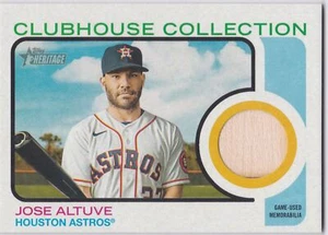 Colección Topps Heritage Clubhouse 2022 reliquia José Altuve - Astros (murciélago) - Imagen 1 de 1