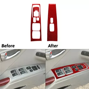 Recorte del panel elevador de ventana delantera de fibra de carbono roja para Hyundai Azera 2006-2011 - Imagen 1 de 17