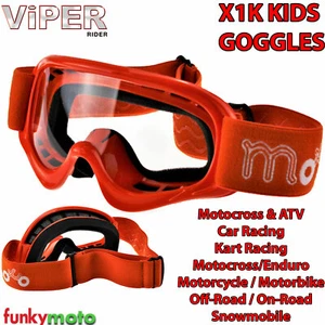 NIÑOS MX ENDURO GAFAS DE PROTECCIÓN OFFROAD MOTOCROSS Y QUAD KART ATV MTB NARA - Imagen 1 de 3
