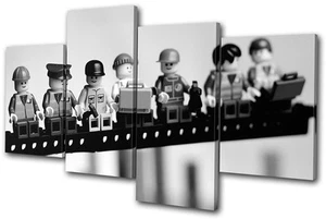 Humour Lunch Brick Men MULTI CANVAS WALL ART Picture Print VA - Picture 1 of 1