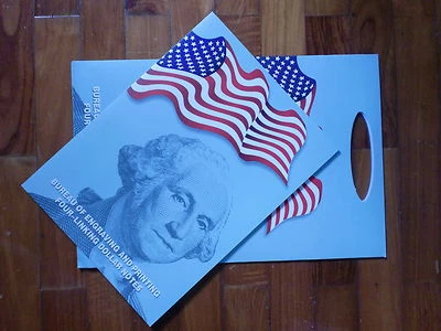 USA UNCUT 4x1 DOLLAR US$1 banknote with double folder &certificate (UNC) SOLD#1 - Image 1 of 4