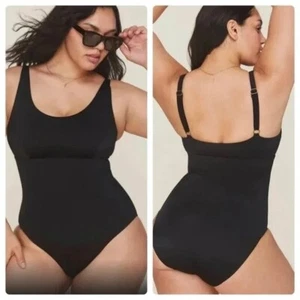 Andie Swim The Atlantic One Piece Black Eco Nylon Size Medium - Picture 1 of 6