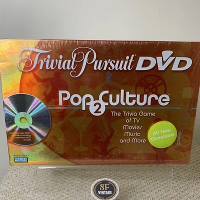 Trivial Pursuit DVD Pop Culture 2-Family Game  Trivia Game New & Sealed Board - Image 1 of 4