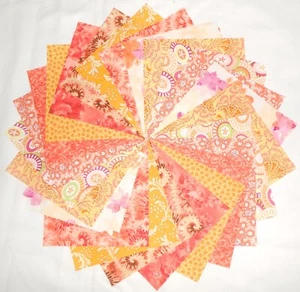 10 10" Quilting Fabric Squares Sun Kiss/Yellows/Orange/Gorgeous !!! - Picture 1 of 1