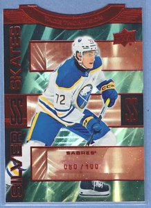 2023-24 Upper Deck Extended Tage Thompson Silver Skates Red #/100 Sabres SP - Picture 1 of 3