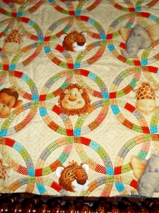 Baby Quilt, Wholecloth Fabric by Patty Reed Designs , Matching Backing 38.5x 47" - Picture 1 of 4