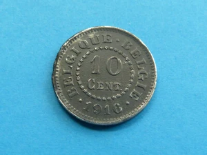 10 CENT BELGIEN 1916 ALBERT I. (1909-1934) DEUTSCHE BESETZUNG I. WELTKRIEG WK - Bild 1 von 4