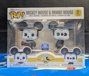 Funko Pop! Disney D23 EXPO 2022 - Mickey & Minnie Mouse - Black & White 2 Pack - Picture 1 of 4