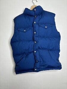 Vintage 80s The North Face Goose Down Vest Men’s Size Large Blue