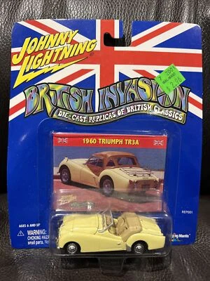 Johnny WHITE Lightning British Invasion Series 1960 Triumph TR3A🔥LOOK Yellow - Image 1 of 2