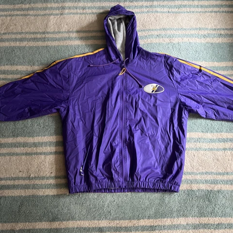 Game Day NFL Minnesota Vikings Men's Purple Zip Front Lined Waterproof Coat Sz L Cover
