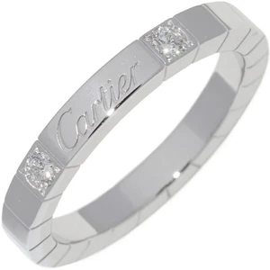Anello Cartier K18WG Diamante 2P Anello Laniere B40757 - Foto 1 di 6