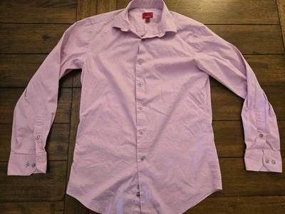 Alfani Dress Shirt Men's 14-14.5 32/33 Pink Slim  Stretch - Image 1 of 4