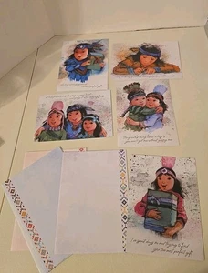 St. Labre Indian School Greeting Cards - Handmade - 4.75 X 6.5" (5)Cards - Picture 1 of 4