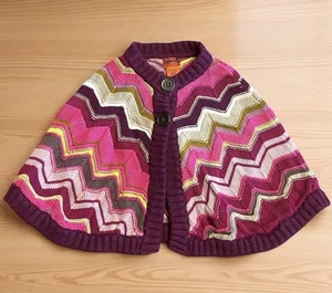 Missoni Para Niñas Target Chevron Tejido Botón Chal Capa-Talla M Zig Zag - Imagen 1 de 10