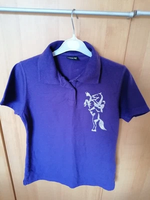 Ladies Polo Shirt, with beautiful sparkly rearing Horse and rider detail - Image 1 of 2