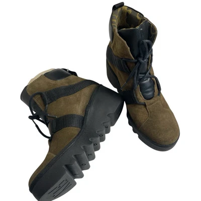 Fly London NWB WMNS Flor Tacón de Cuña Con Cordones Punta Redonda Botines EU 39 US 8-8.5 Foto 1 de 4