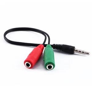 Cable Convertidor Adaptador Jack Estéreo 3 5mm Divisor De Auriculares Kit - Imagen 1 de 10