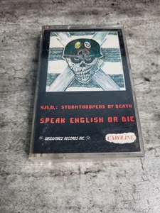 S.O.D Stormtroopers Of Death Speak English Or Die Cassette Tape 1987 - Picture 1 of 4