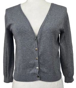 Cárdigan suéter boden para mujer botón corto gris talla 6 EE. UU. - Imagen 1 de 5