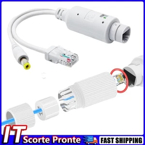 48V To 12V POE Spliter Waterproof POE Cable Ethernet Adapter Cable for IP Camera - Photo 1/11