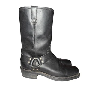 Botas con arnés de cuero negras Dingo para hombre talla 10 M Western Motorcycle Biker - Imagen 1 de 8