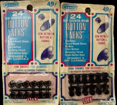 VTG PENN Nylon Button Neks ~1 For Outerwear And 1 For Blouses - Image 1 of 4