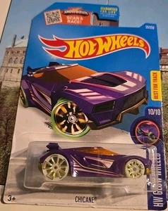 2016 Hot Wheels #55 HW Glow Wheels 10/10 CHICANE Purple w/Glow N Dark Wheels - Picture 1 of 1