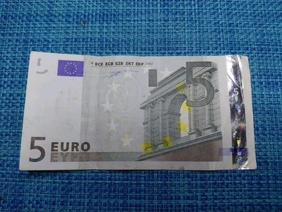 🇫🇷🇪🇺 France Eurozone Duisenberg 5 Euro  2002  P-8u Code L Banknotes 111825-4 - Image 1 of 3