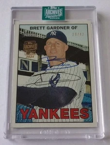 Brett Gardner 2024 Topps Archives Signature Series On-Card Auto 28/42 NY Yankees - Picture 1 of 7