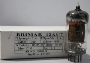 ECC82 BRIMAR 12AU7  Made in England "D" Getter Amplitrex Tested Qty 1 - Picture 1 of 7