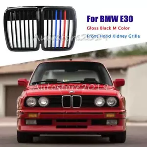 For BMW E30 3 Serie M3 M Style 1982-1994 Front Hood Kidney Grille Stylish Parts - Foto 1 di 6