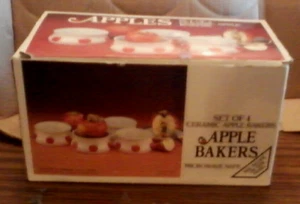 Benson & Howard Ceramic Apple Bakers Set of 4 MIB - Picture 1 of 2