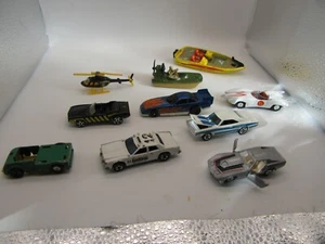 Lot of Seven Vintage Die-cast cars Two Boats One Helicopter - Picture 1 of 20
