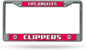 Los Angeles Clippers Chrome Metal License Plate Frame Tag Cover, 6x12 Inch